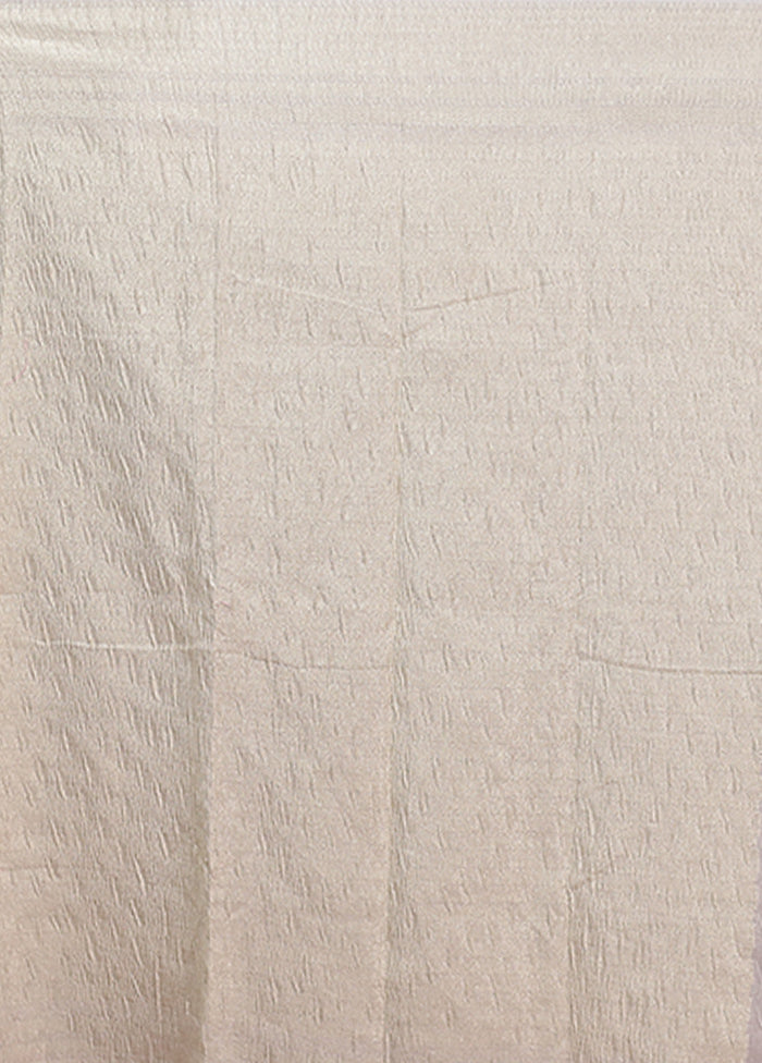White Tissue Silk Saree With Blouse Piece