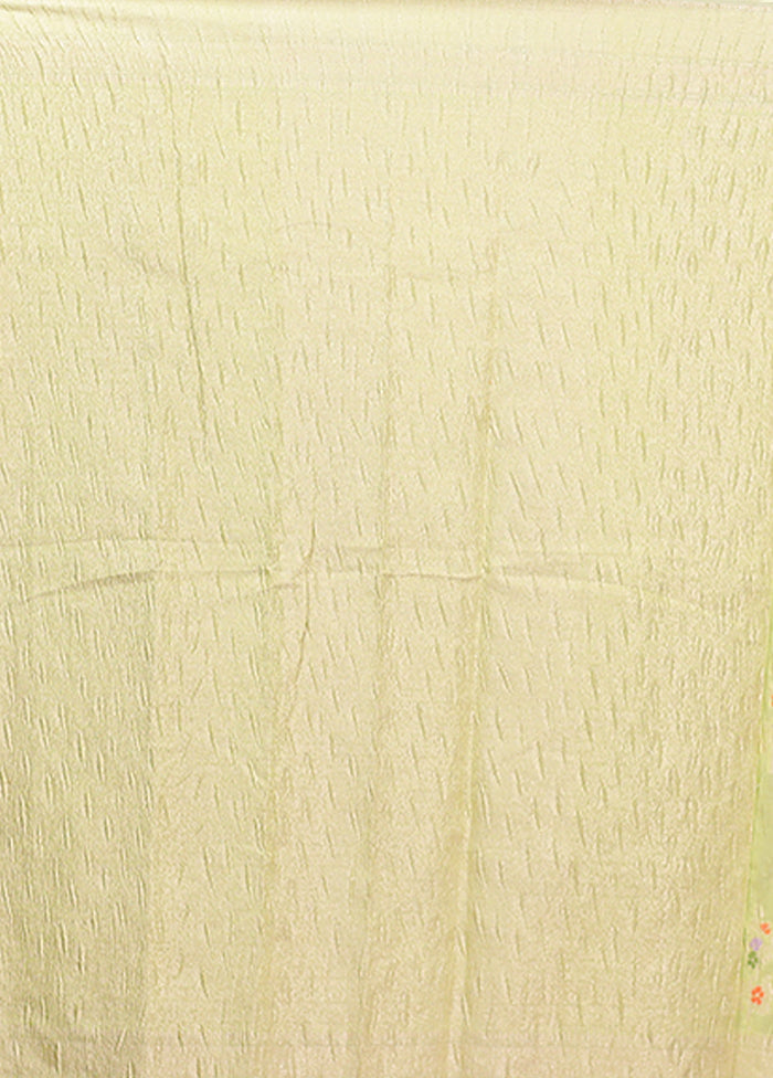 Green Tissue Silk Saree With Blouse Piece