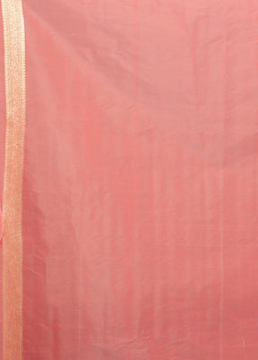 Pink Kora Silk Saree With Blouse Piece