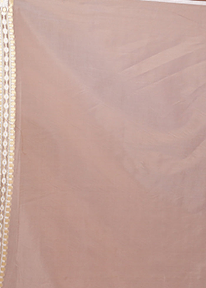 Grey Kora Silk Saree With Blouse Piece