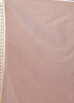 Grey Kora Silk Saree With Blouse Piece
