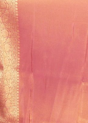 Pink Tissue Silk Saree With Blouse Piece