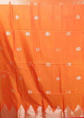 Green Dupion Silk Saree With Blouse Piece