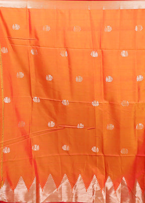 Green Dupion Silk Saree With Blouse Piece