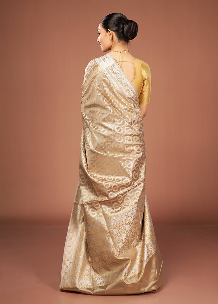 Brown Tissue Silk Saree With Blouse Piece