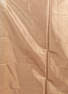 Brown Tissue Silk Saree With Blouse Piece