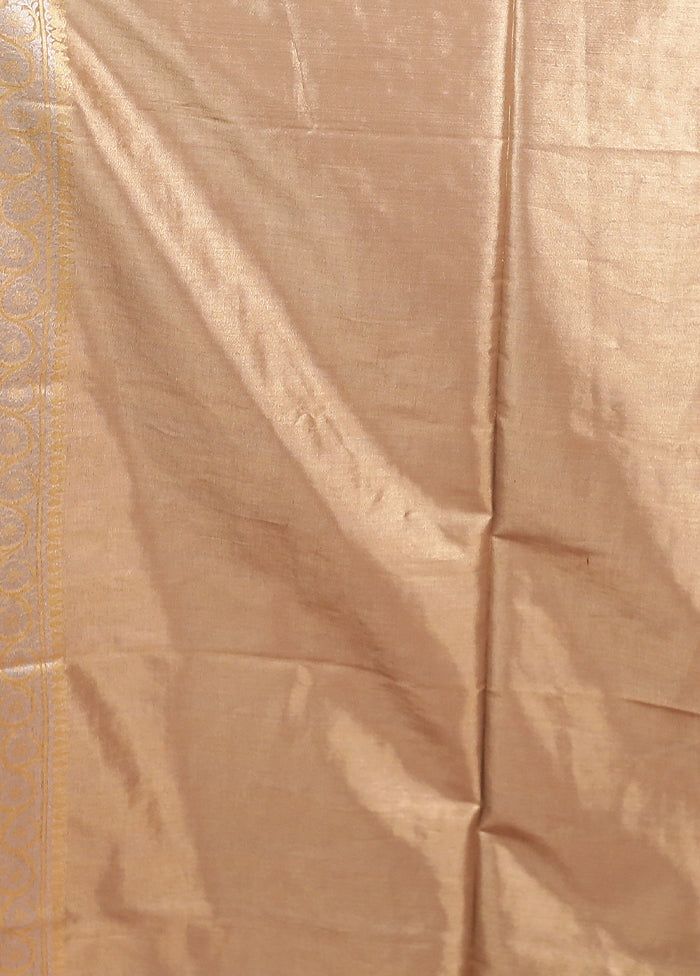 Brown Tissue Silk Saree With Blouse Piece
