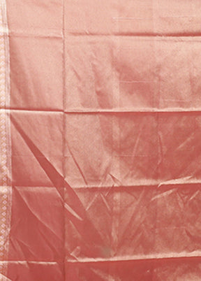Pink Tissue Silk Saree With Blouse Piece