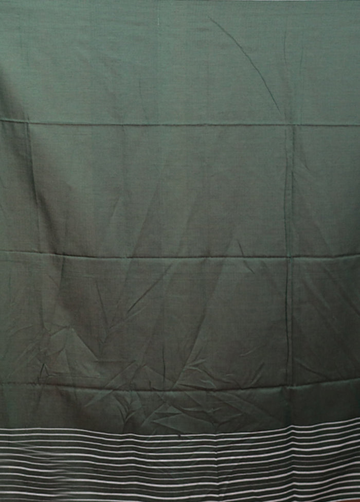 Green Matka Silk Saree With Blouse Piece