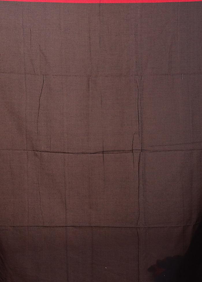 Black Matka Silk Saree With Blouse Piece