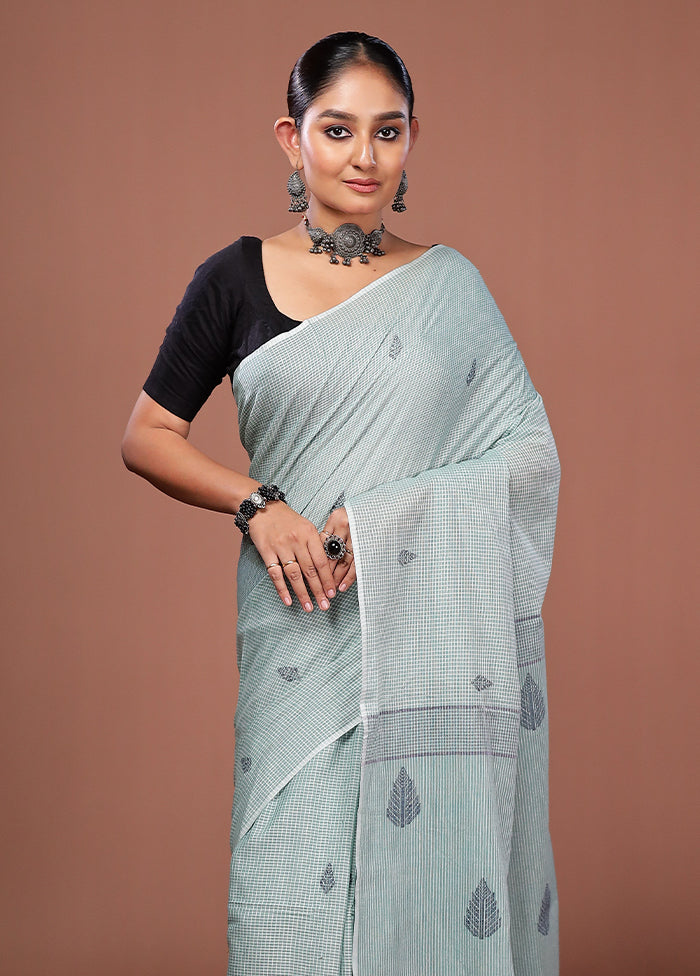 Green Matka Silk Saree With Blouse Piece