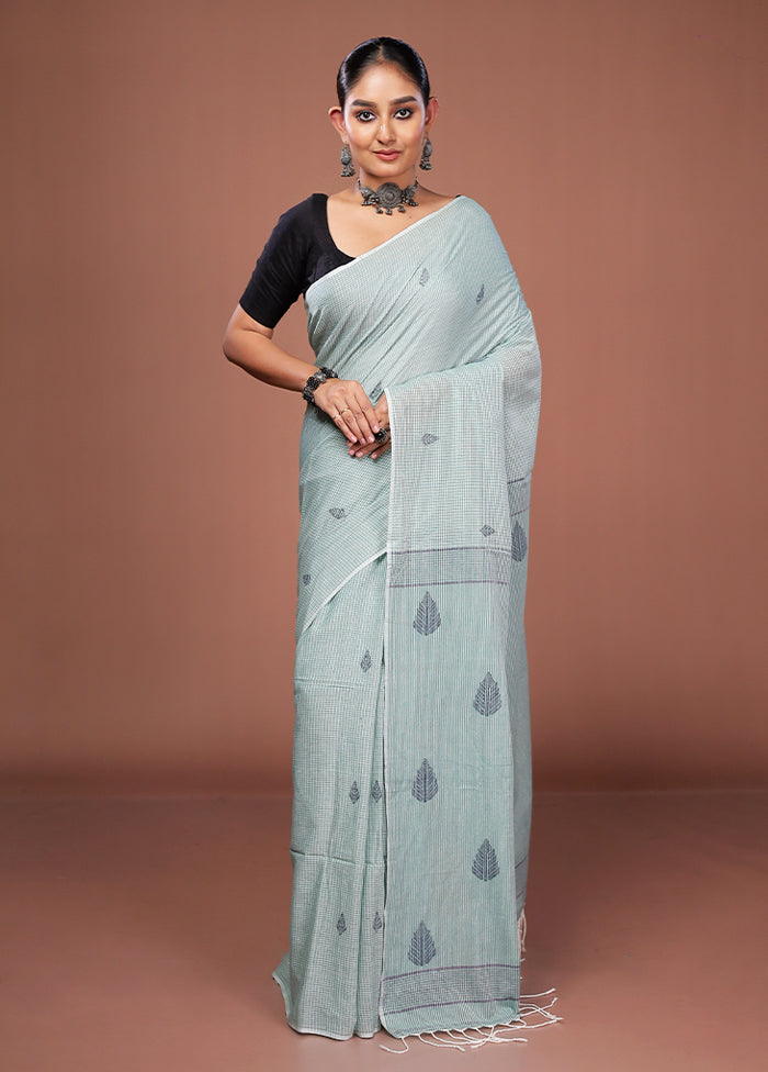 Green Matka Silk Saree With Blouse Piece