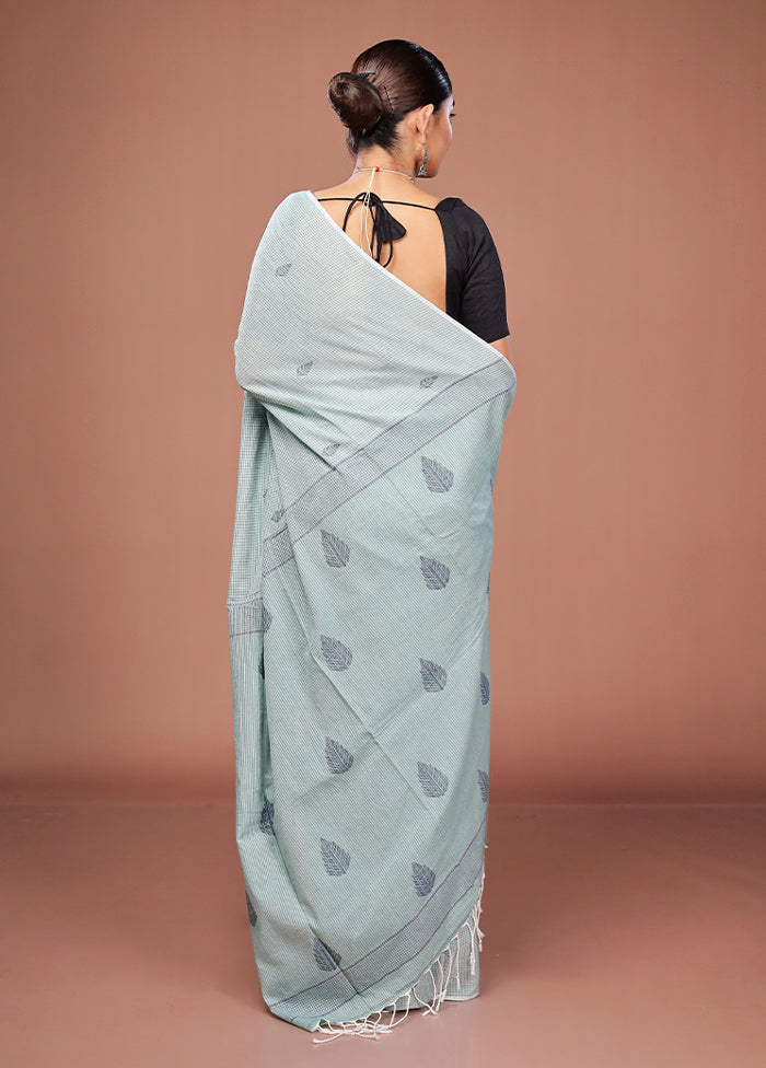 Green Matka Silk Saree With Blouse Piece
