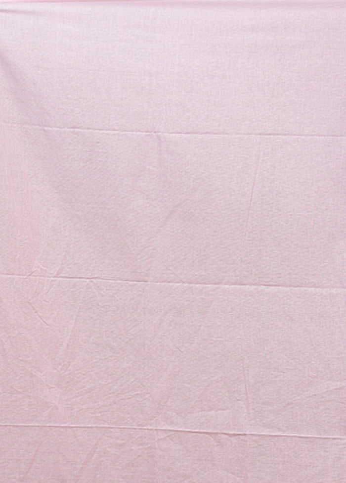 Pink Matka Silk Saree With Blouse Piece