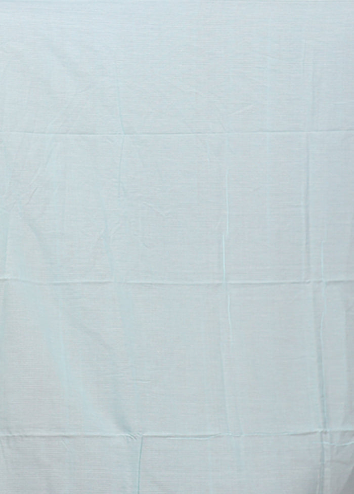Blue Matka Silk Saree With Blouse Piece