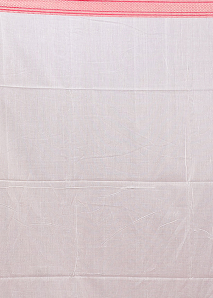 White Matka Silk Saree With Blouse Piece
