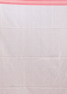 White Matka Silk Saree With Blouse Piece