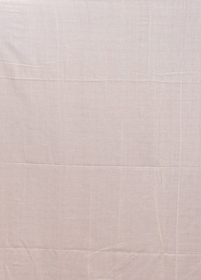 Cream Matka Silk Saree With Blouse Piece