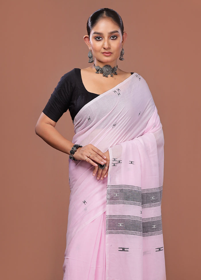 Pink Matka Silk Saree With Blouse Piece