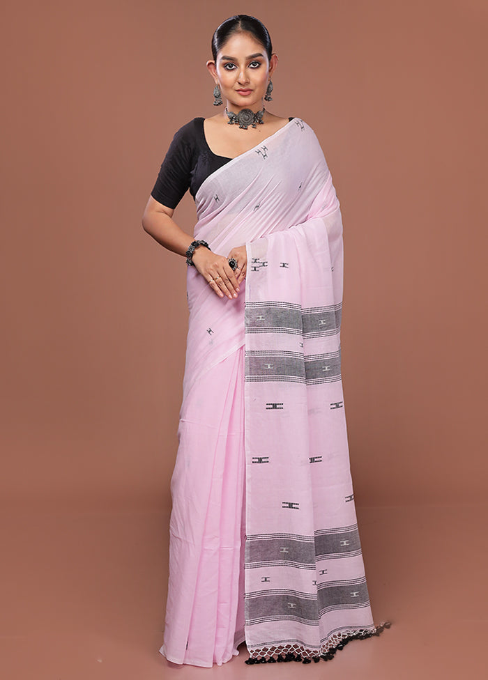 Pink Matka Silk Saree With Blouse Piece