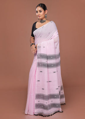 Pink Matka Silk Saree With Blouse Piece