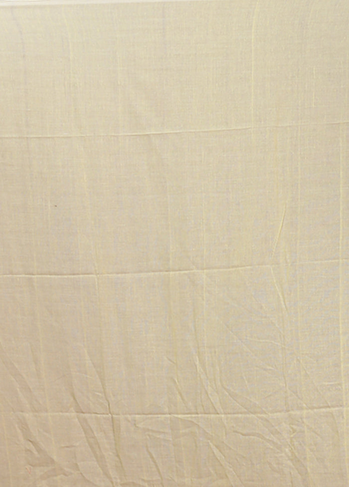 Yellow Matka Silk Saree With Blouse Piece