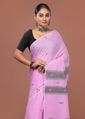 Pink Matka Silk Saree With Blouse Piece