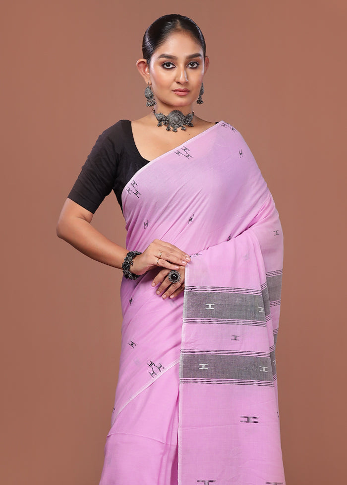 Pink Matka Silk Saree With Blouse Piece