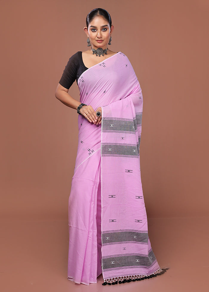 Pink Matka Silk Saree With Blouse Piece