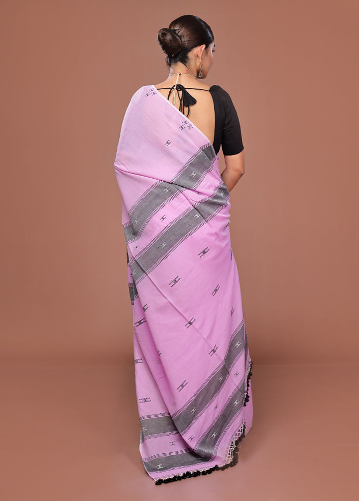 Pink Matka Silk Saree With Blouse Piece