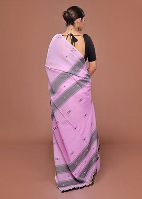 Pink Matka Silk Saree With Blouse Piece