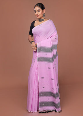 Pink Matka Silk Saree With Blouse Piece