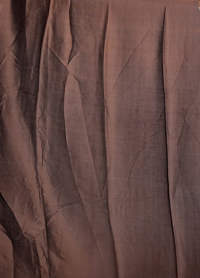 Blue Printed Silk Saree Without Blouse Piece