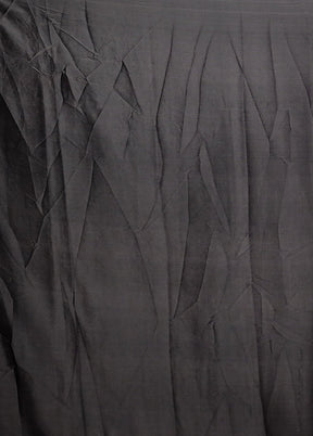 Brown Printed Silk Saree Without Blouse Piece