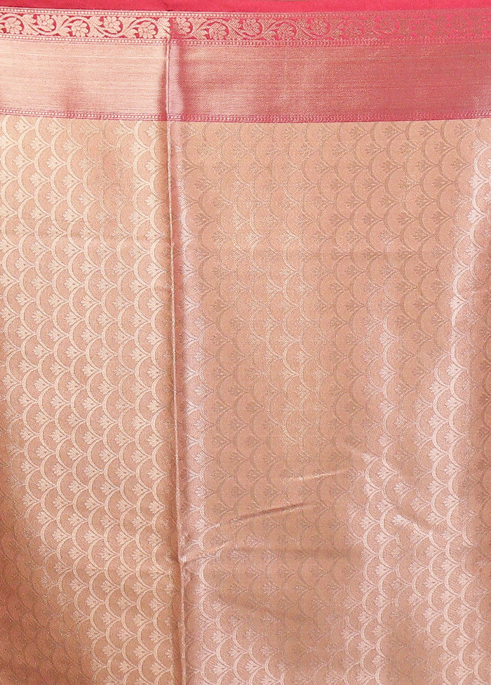 Yellow Dupion Silk Saree With Blouse Piece
