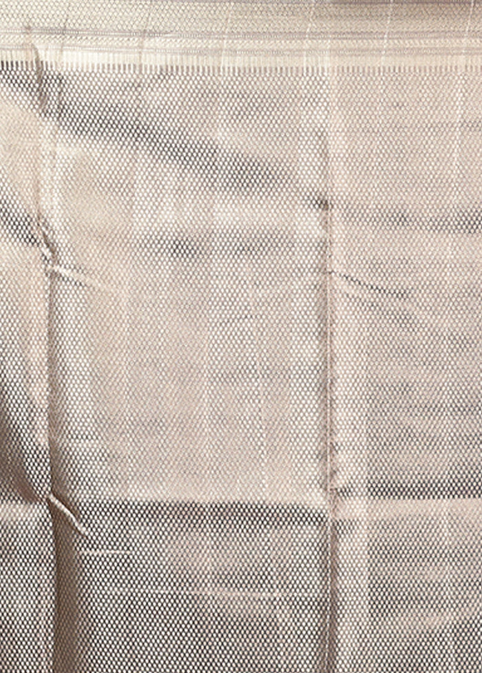Grey Tissue Silk Saree With Blouse Piece
