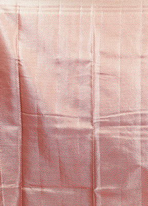 Pink Tissue Silk Saree With Blouse Piece
