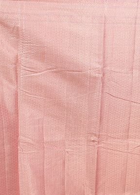 Pink Kora Silk Saree With Blouse Piece