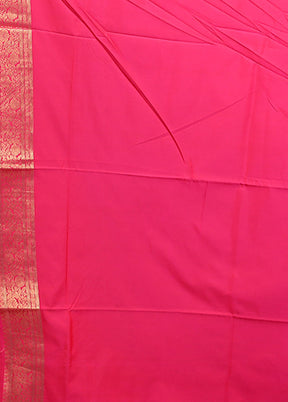 Pink Dupion Silk Saree With Blouse Piece