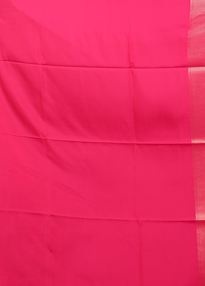 Pink Dupion Silk Saree With Blouse Piece