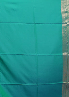 Blue Dupion Silk Saree With Blouse Piece