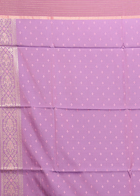 Purple Dupion Silk Saree With Blouse Piece