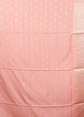 Pink Dupion Silk Saree With Blouse Piece