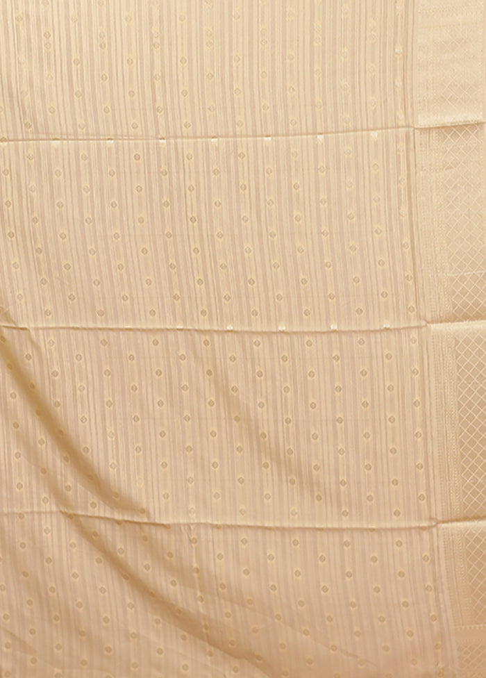 Yellow Dupion Silk Saree With Blouse Piece