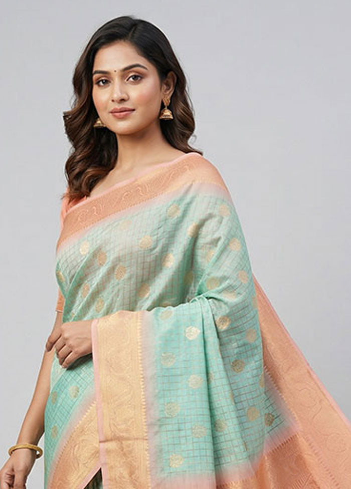Blue Dupion Silk Saree With Blouse Piece
