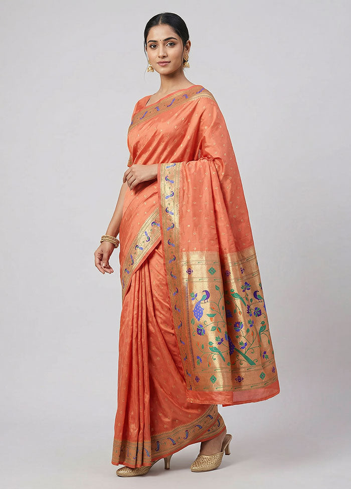 Pink Dupion Silk Saree With Blouse Piece