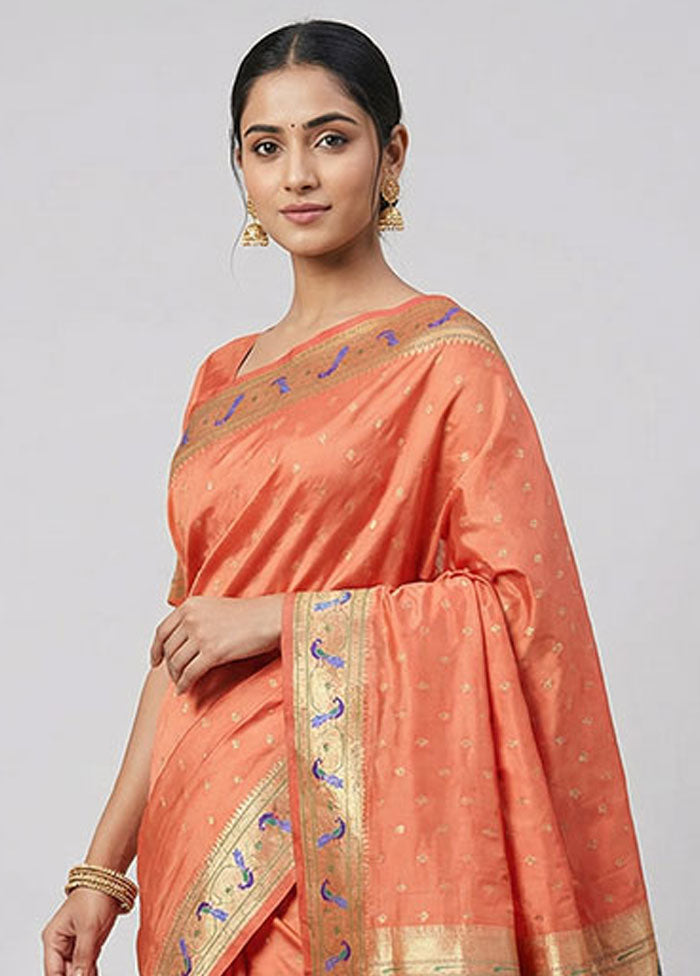 Pink Dupion Silk Saree With Blouse Piece