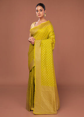 Green Georgette Saree With Blouse Piece