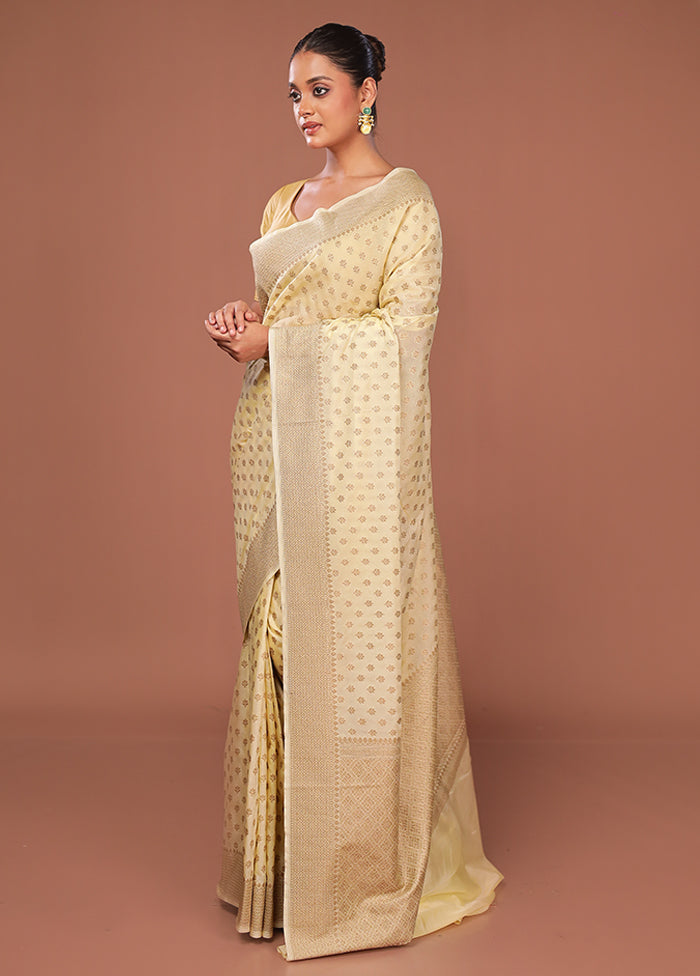 Yellow Georgette Saree With Blouse Piece