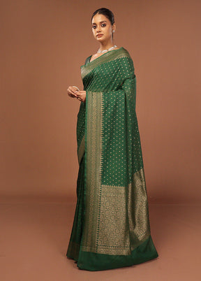Green Georgette Saree With Blouse Piece